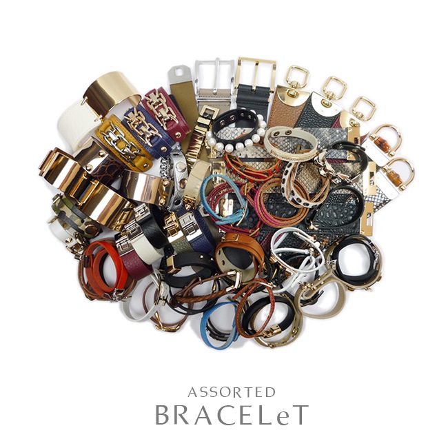 お得5本セット アソート ブレスレット バングル 幅広 スリム レザー メタルバックル チェーン パール スタッズ 鋲 ハトメ 編み込み ヘビ柄 蛇柄 ワニ柄 鰐 クロコダイル 動物 レディース シン