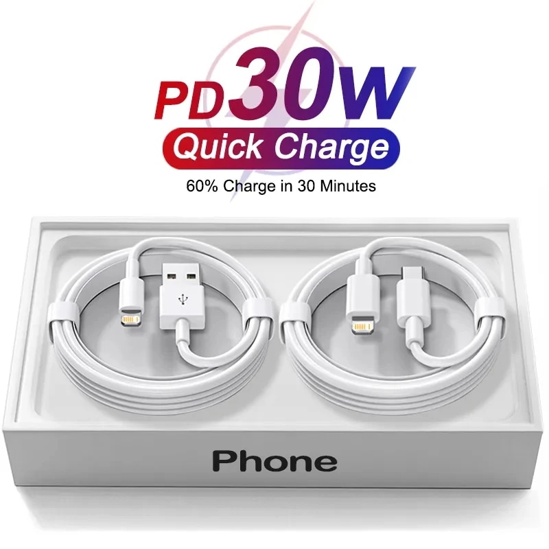 PD 30 W USB CケーブルはアップルiPhone 15 13 12 11 14 Pro Max Plus iPhone充電ケーブル急速充電USB Cケーブルアクセサリに適している