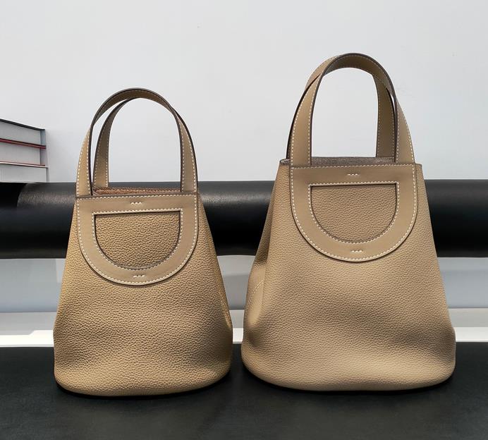 2023新しいショルダーハンドバッグヘッドレイヤー牛革バケットバッグ女性本革豚鼻野菜バスケットバッグ 5,100円