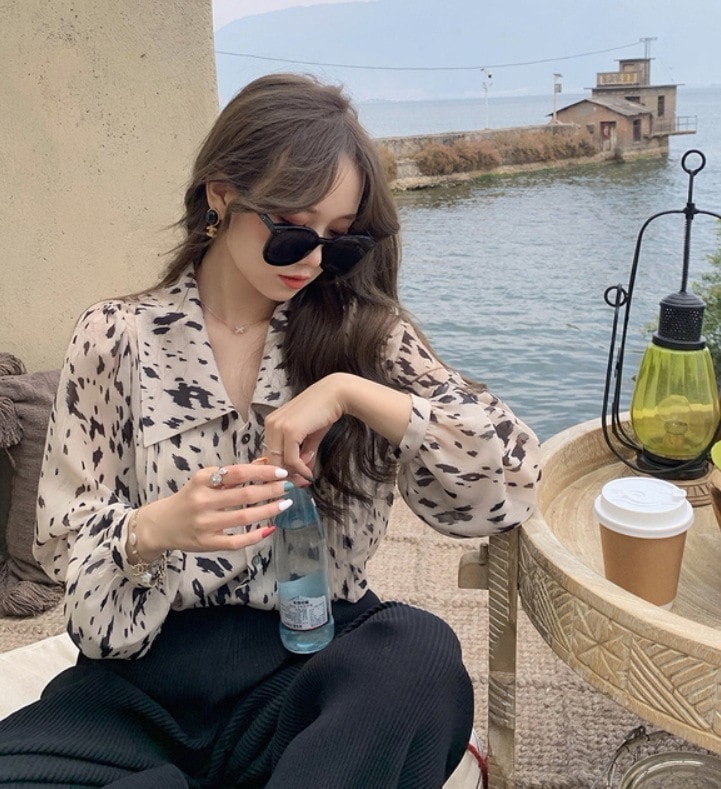 トップス デート モテアイテム シャツ ブラウス 長袖 シフォン 可愛い きれいめ 上品 おしゃれ かっこいい 可愛い ラブリー キュート ガーリー クール モード系 セクシー エレガント