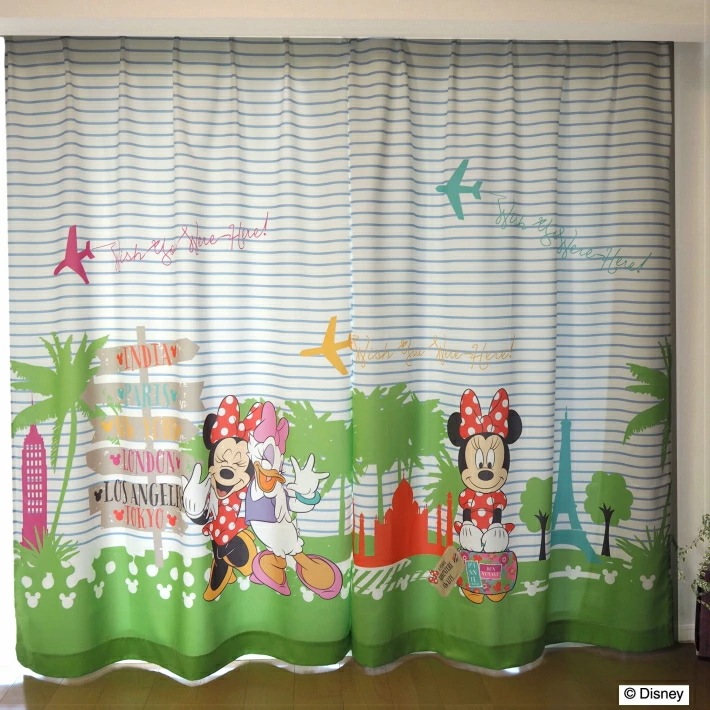 ミニー＆デイジー カーテン かわいい ディズニー 5,511円