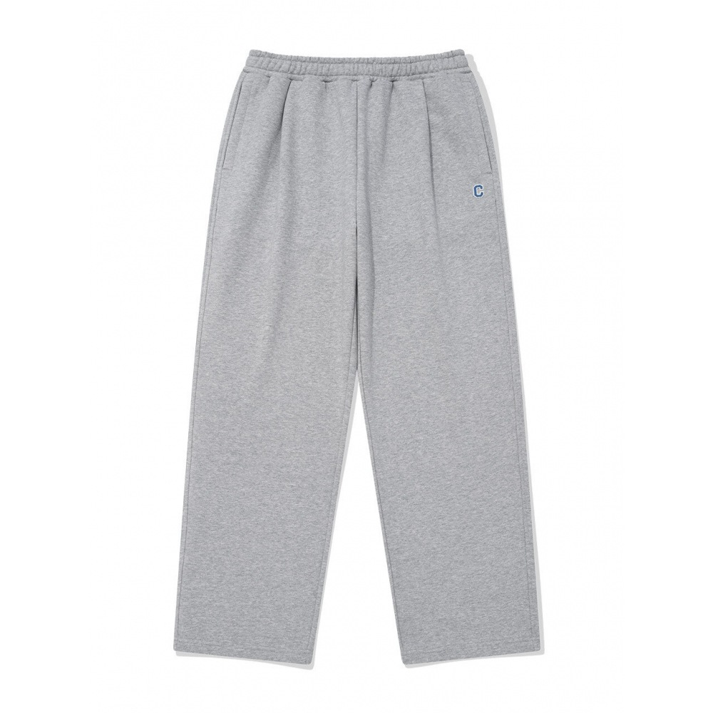 COVERNAT 24FW ワンタックセミワイドフィットスウェットパンツメランジグレー
