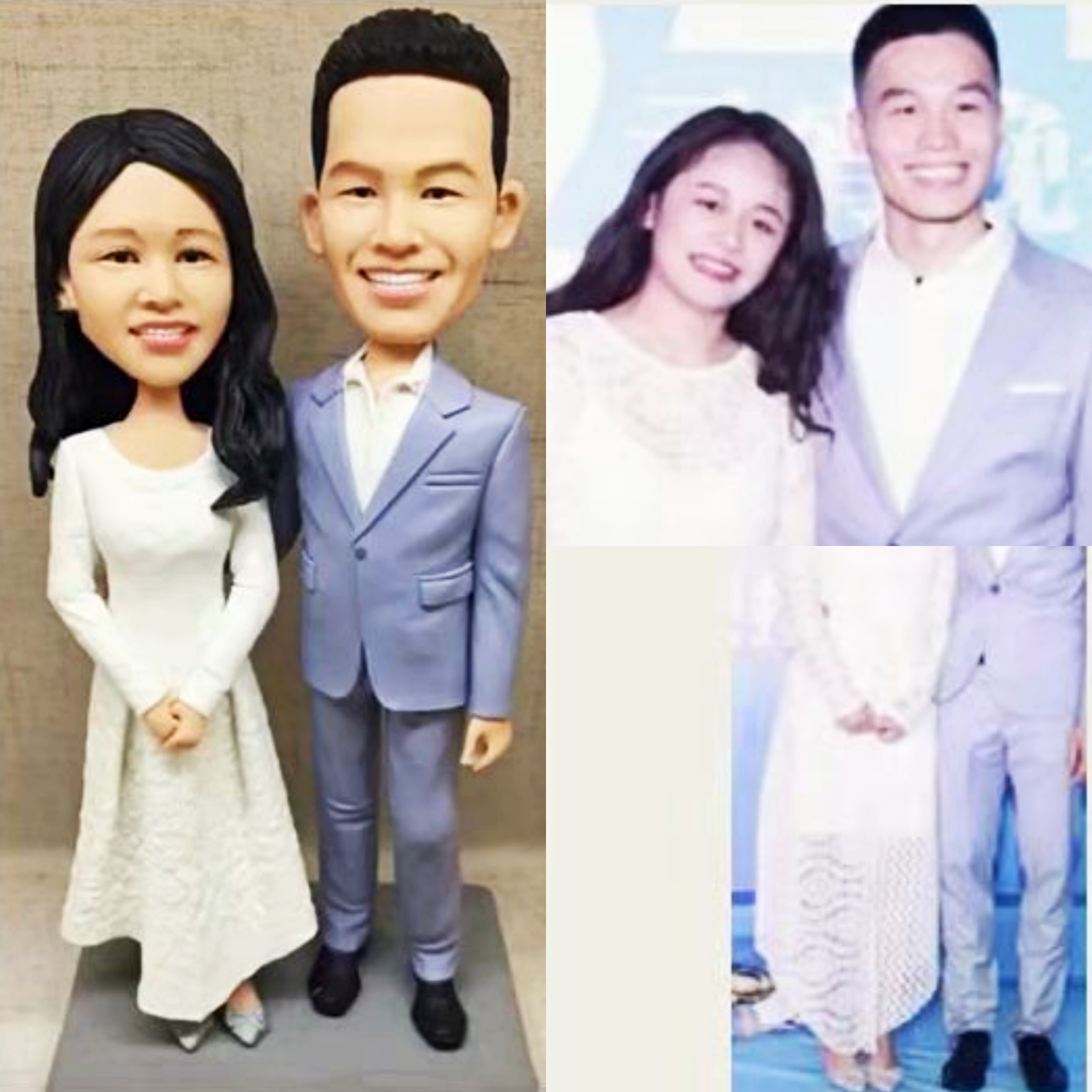 【オーダーメイド】3D肖像画 似顔絵 人形 フィギュア 結婚祝い 周年記念日 カップル 彼氏 彼女 夫婦 両親 贈呈品 記念品