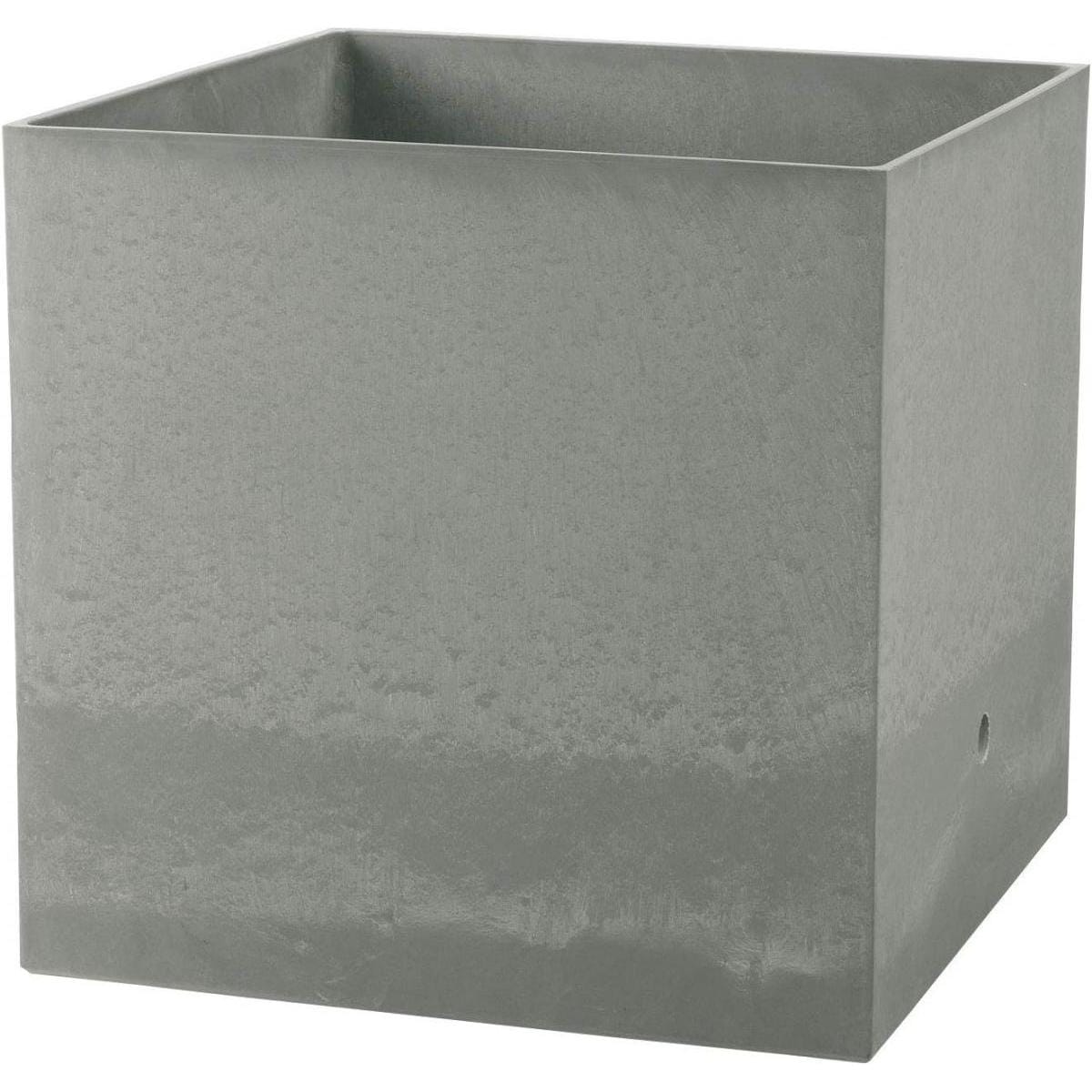 【I】【法人限定】リッチェル ラヴィーレ プランターWS キューブ 55型 ライトグレー 170903 大型プランター 底面給水機能付【北海道・沖縄・離島 配送不可】【代引