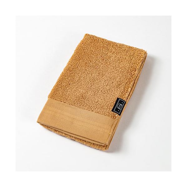 （まとめ）楠橋紋織 ダブルスター タントロ フェイスタオル 約34cmx85cm キャメル [x5]
