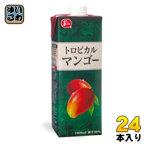 ジューシー トロピカルマンゴー 1000ml 紙パック 24本 (6本入×4 まとめ買い) 果汁飲料 マンゴージュース 大容量