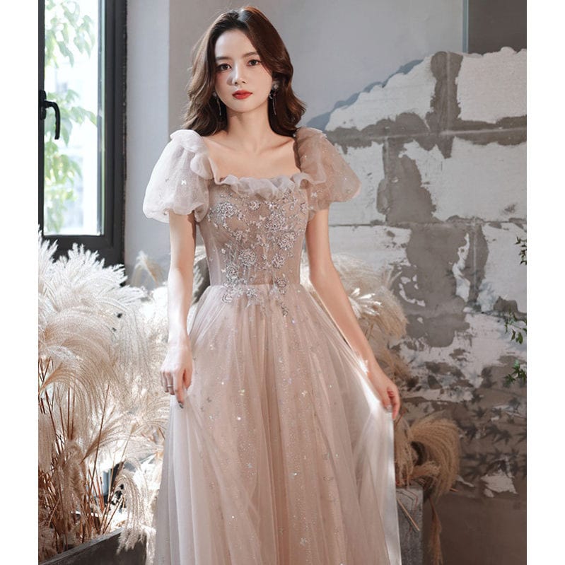 ロングドレス 刺繍 フォーマルドレス イブニングドレス エレガント 結婚式 爽やか 演奏会ドレス 発表会 パーティー パーティードレス キャバ 花嫁 レースアップ ドレス カジュアルドレス 体型カバー