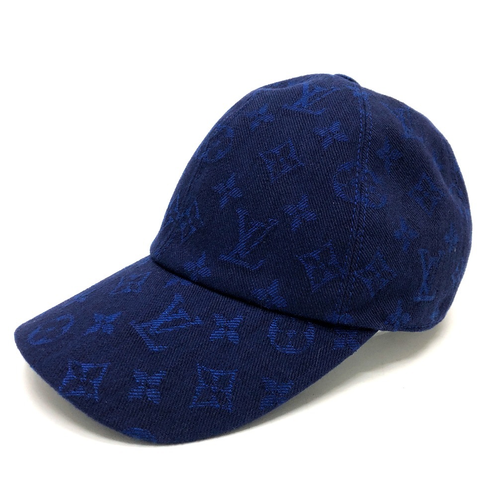 Louis Vuittonキャップ M77589 エッセンシャル モノグラム 帽子 コットン ブルー