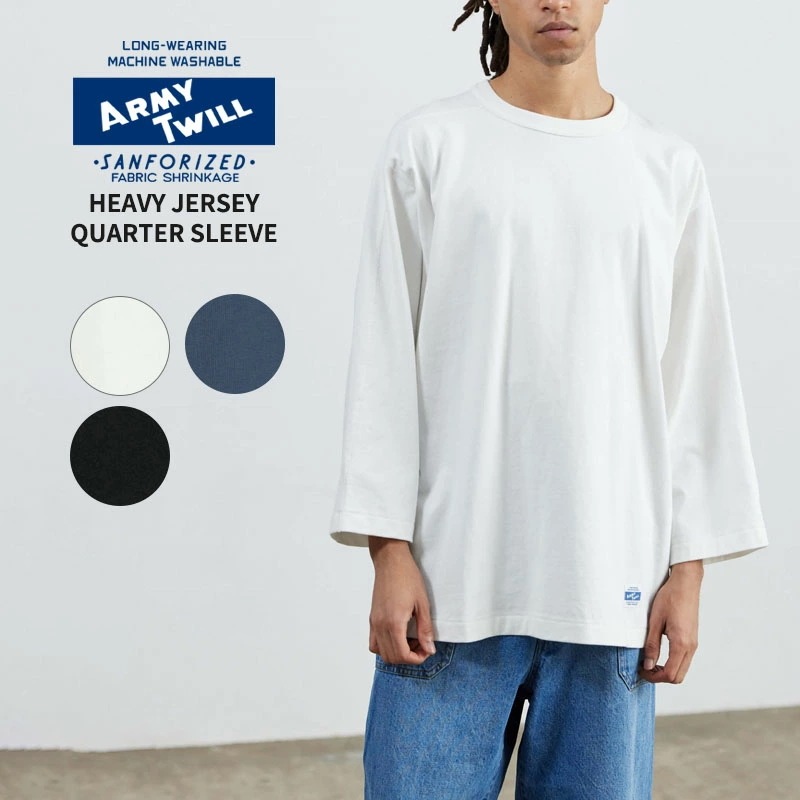 アーミーツイル メンズ ７分袖 カットソー Tシャツ ARMY TWILL ヘビー ジャージー クォーター スリーブ Heavy Jersey Quarter Sleeve アメカジ ミリタリー AM