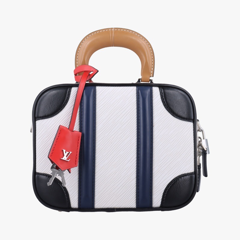 ヴァリゼットPMブラック×ホワイトレザーM55470FL3109中古