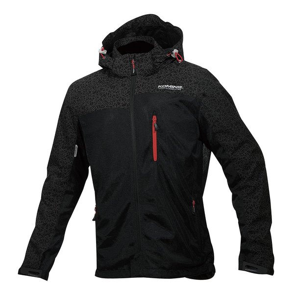 JK-114 PROTECT M-PARKA HR-BK/RED L 07-1141/HRBK/RD/L