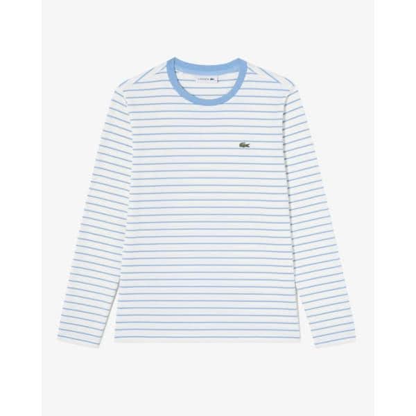 (女性) 25SS ストライプ 長袖 Tシャツ TF922E-55G HBP(スカイブルー)