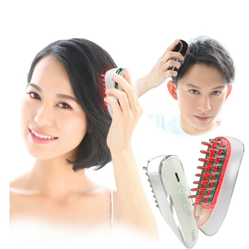 スカルプケアブラシ 温熱 EMS 振動エステで頭皮マッサージ 頭皮ケア たるみ 赤色LEDで育毛促進 くし エイジングケア 育毛ケア 薄毛 抜け毛 ラジオ波 AGA 4機能