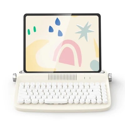 [韓國正品店][人氣]レトロ iPad キーボード Bluetooth マルチペアリング ハングル＆英語 B303 【日本語説明書付き】 日本語入力可能 5,403円