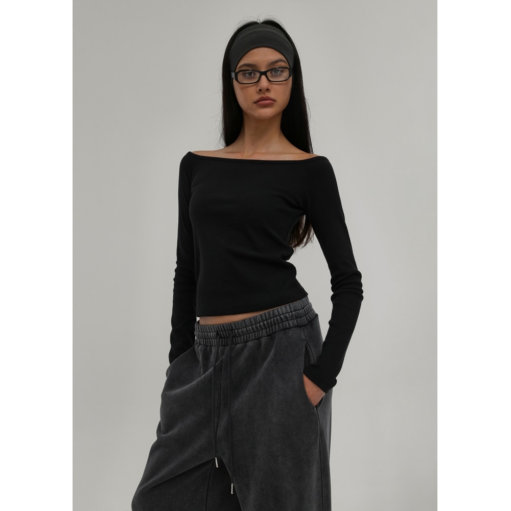 ブラックアップ [B-BASIC] スタンダードオフショルダーロングスリーブ T シャツ 5,422円