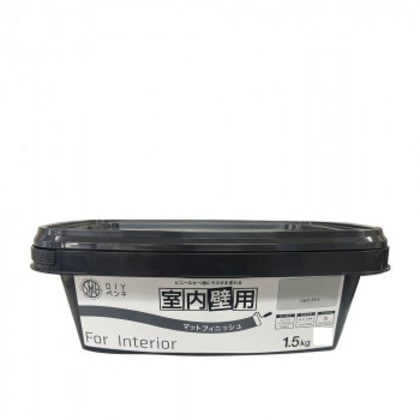 塗料 STYLE DIYペンキ マットフィニッシュ 室内壁用 1.5kg シルバーグレイ 5,141円