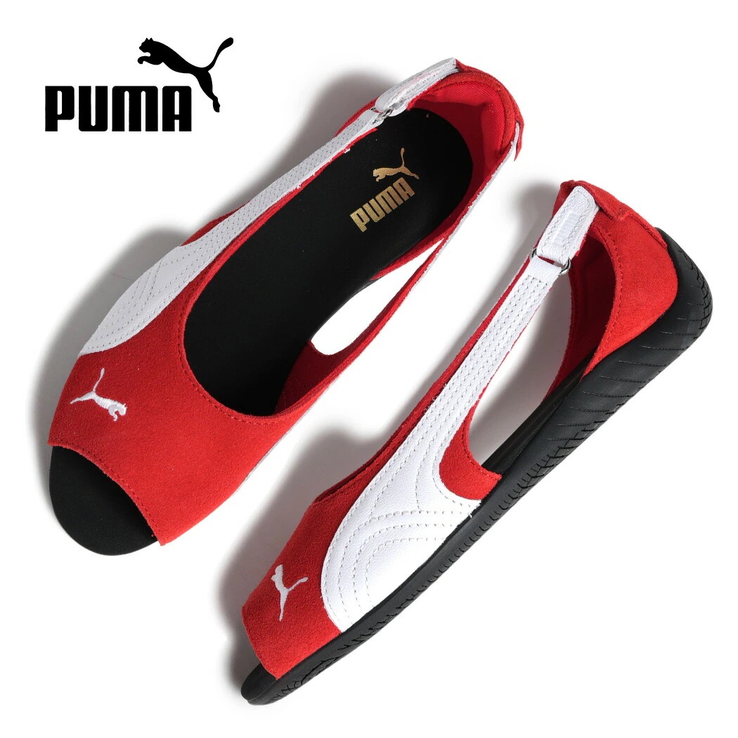 PUMA プーマ 薄底 スピードキャット サンダル スニーカー SPEEDCAT SANDALS FOR ALL TIME RED ( バレエシューズ 赤 レディース ウィメンズ 404839-02