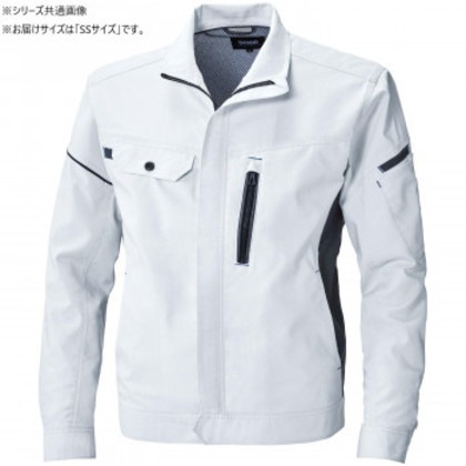 桑和 3018-00 長袖ブルゾン SSサイズ シルバーグレー(22)