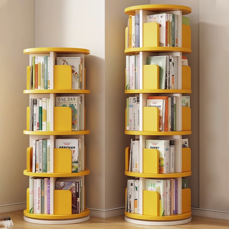 回転する本棚360度学生ストレージ絵本棚壁にぶら下がっている家庭用マルチレイヤーシンプルな床棚狭い本棚 8,303円