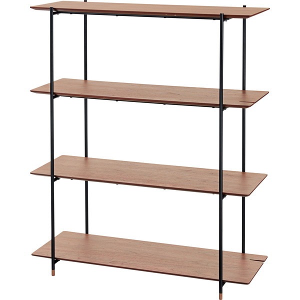 JPB-102WAL ルカ シェルフ 4段 ブラウン メーカー直送