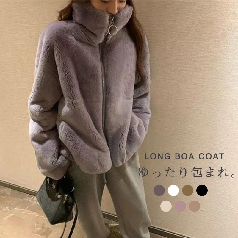 フェイクファーコートファーコートレデイース毛皮コートジャケットショット丈ボアコートフォックス防寒長袖アウターフード付き 4,853円