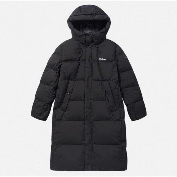 パディングLQC W244003TDJN1-BLKチームロンググースダウンジャケット