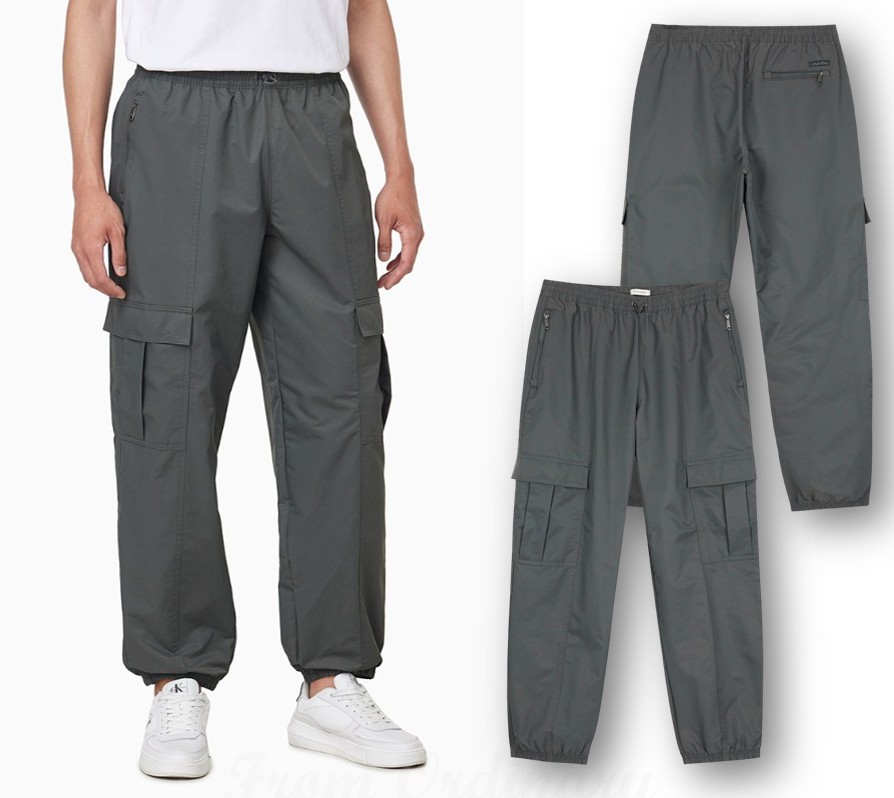 Straight Fit Nylon Cargo Jogger Pants (4RD600G-N3Z)