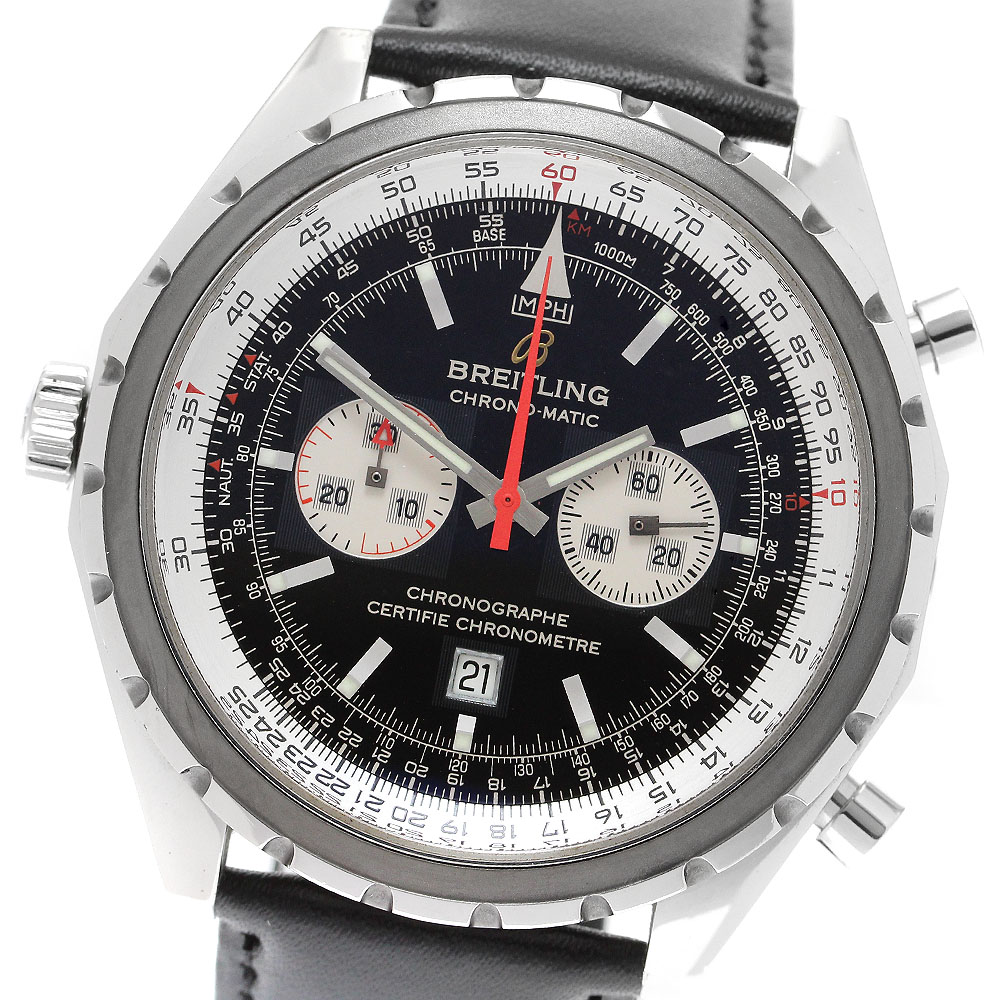 ブライトリング BREITLING A41360 クロノマチック デイト 自動巻き メンズ 保証書付き_909795【中古】
