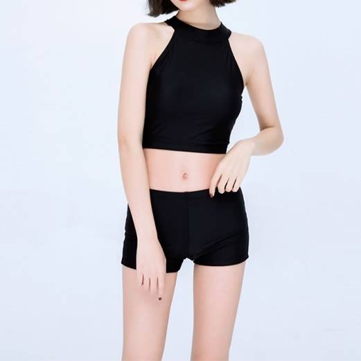 レディース スイムウェア 水着 タンキニ ビキニ セパレイト セット ホルターネック ノースリーブ