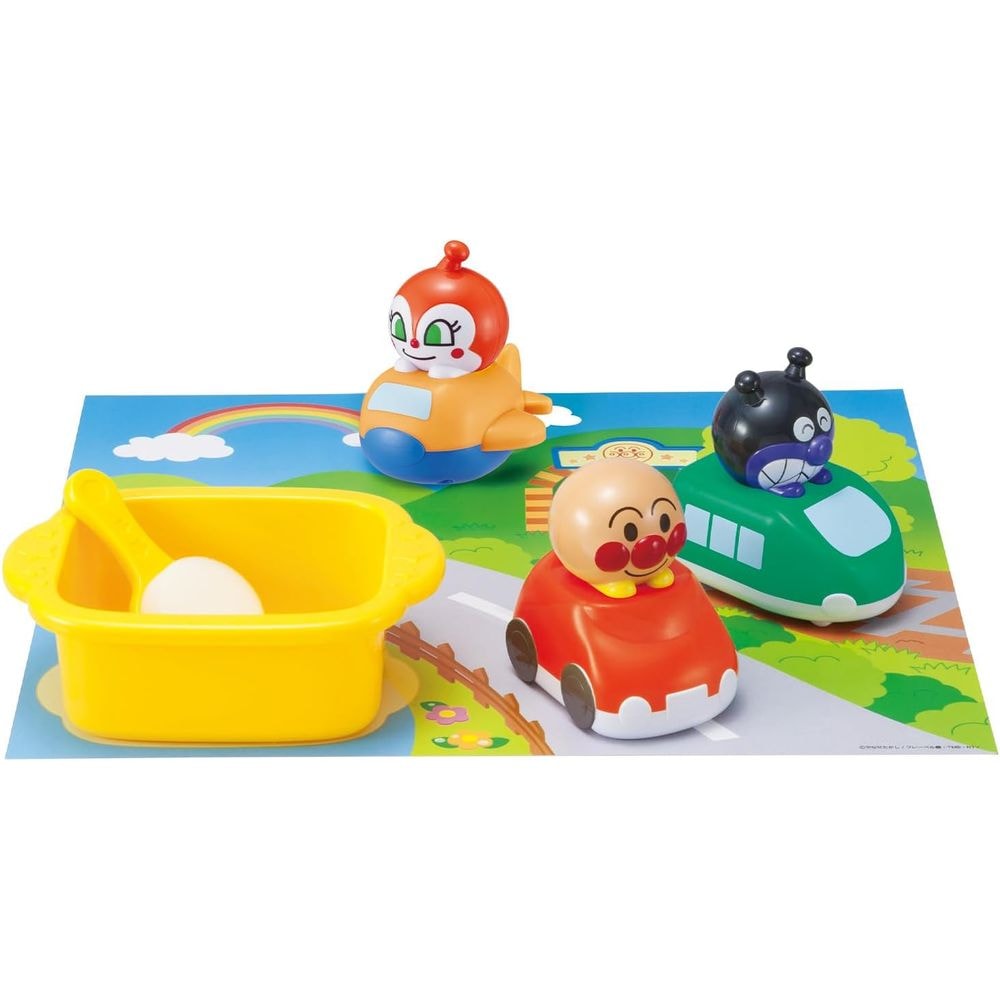いろかわるん アンパンマンとなかまたち みずあそびドールのりものセット 3才以上