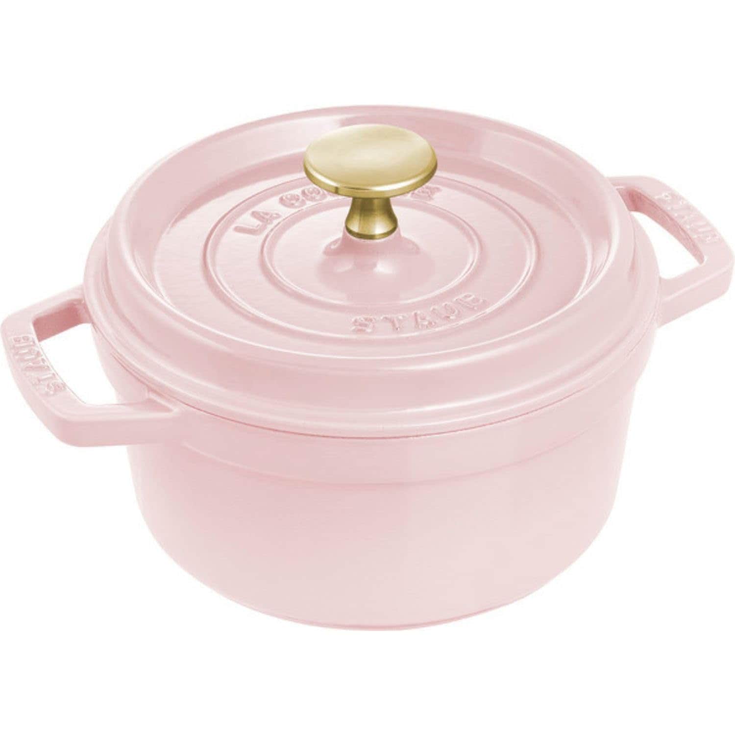 staub ストウブ 「 ピコ ココット ラウンド ソルベローズ 16cm 」 ピンク 両手 鋳物 ホーロー 鍋 IH対応【シリアルナンバー付き日本正規販売品】 Cocotte Round Sorbe