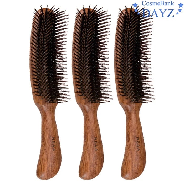 N.B.A.A ブラッシングブラシ NB-BB4 ナチュラルウッド 3点セット ヘアブラシ ヘアーブラシ