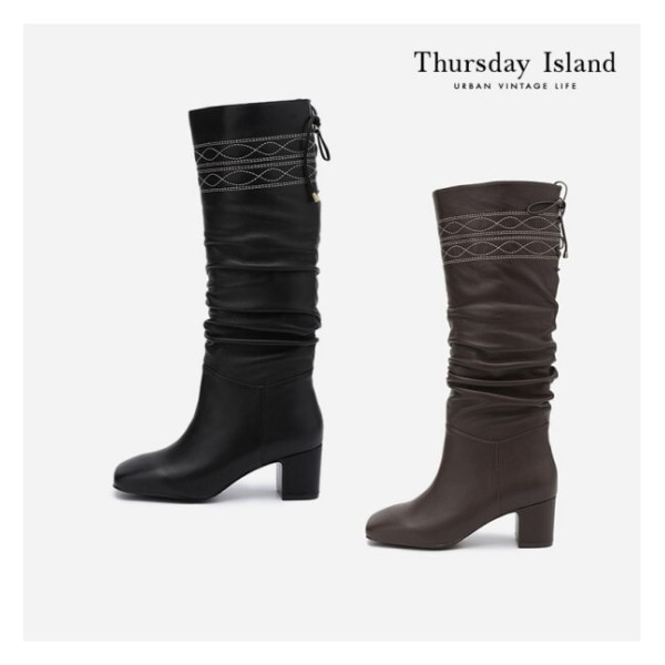 Thursday Island スクエア トシャーリング ロングブーツ(T228MSE233W)