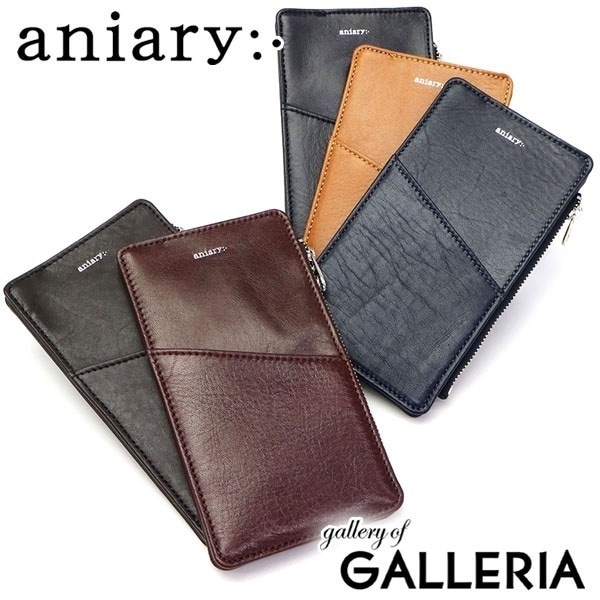 正規取扱店アニアリ aniary マルチケース S Antique Leather アンティークレザー スマホポーチ スマホ メンズ レディース ミニ財布 01-08002