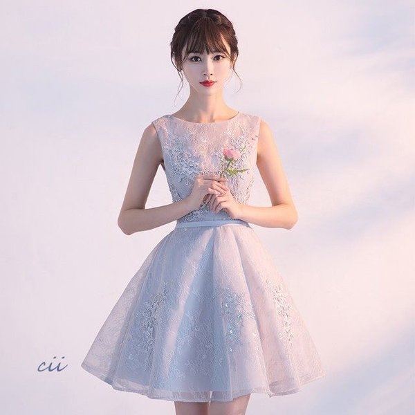 ミニドレス フォーマル パーティー 30代 ミニ丈 お呼ばれ 結婚式 二次会 Aライン ドレス パーティードレス 20代 ノースリーブ ショート丈 11,693円