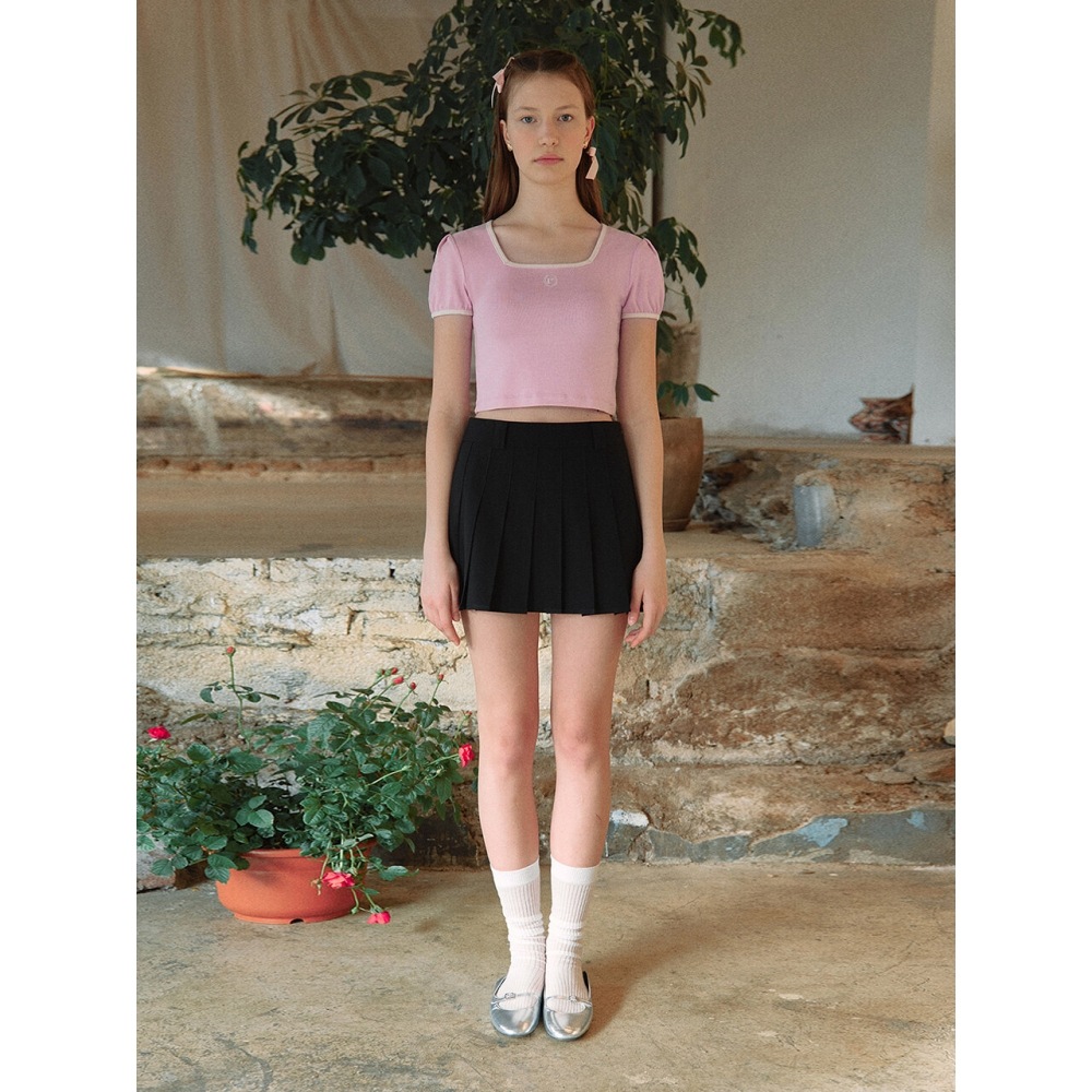 ROLAROLA プリーツミニスカート ブラック