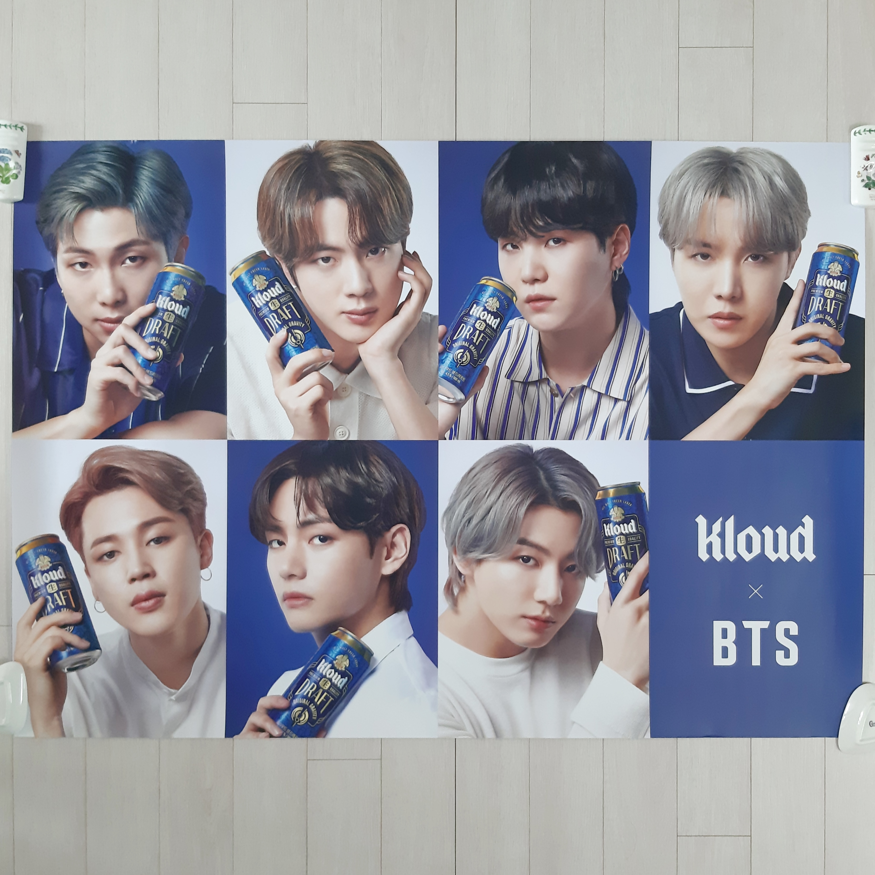 BTS クラウド ビール ホログラム グラス　(2個) Qoo10] BTS クラウド Kloud ビールイベ