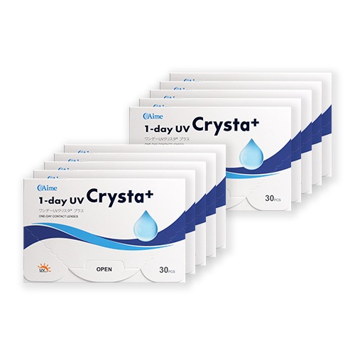 ワンデーUVクリスタ 30枚 (10箱)UVカット 高含水レンズ両眼5ヵ月分