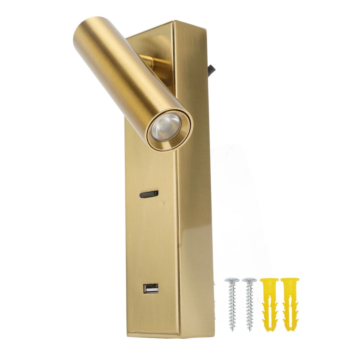 LEDライト 壁掛け 目に優しい ウォールライト 回転壁灯 ナイトライト 360回転 角度調節可能 USB出力 ベッドライト 読書灯 寝室/キッチン/ホテル/廊下などに適用 壁掛照明 おしゃれ 簡単