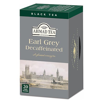 他サイト： AHMAD TEA ( アーマッドティー ) デカフェ アールグレイ ティーバッグ 20袋 [ カフェインレス タイプ 個包装 ]の商品画像