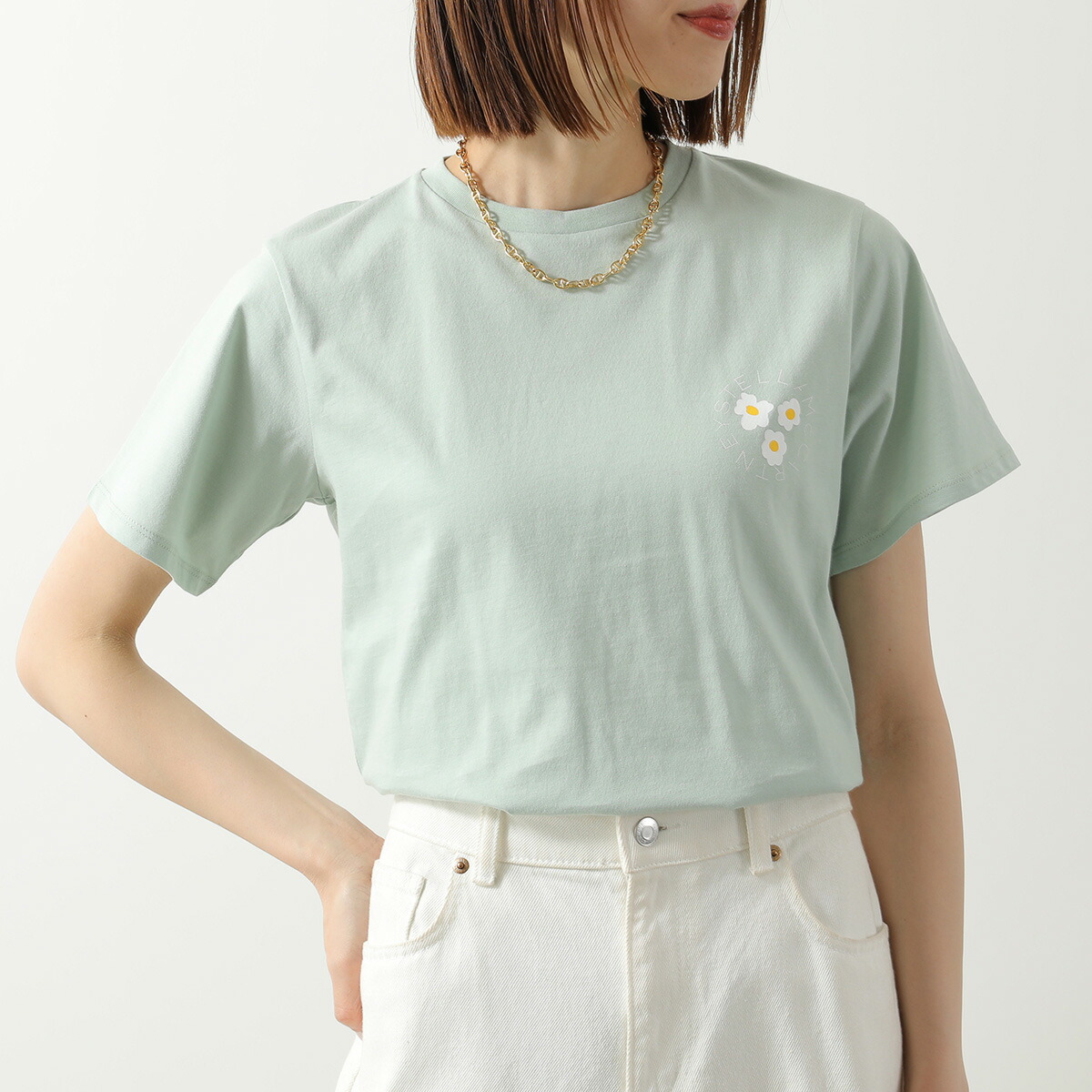 STELLA McCARTNEY KIDS ステラマッカートニー キッズ Tシャツ TY8B61 Z0434 レディース ガールズ 半袖 カットソー ロゴT フラワー 767