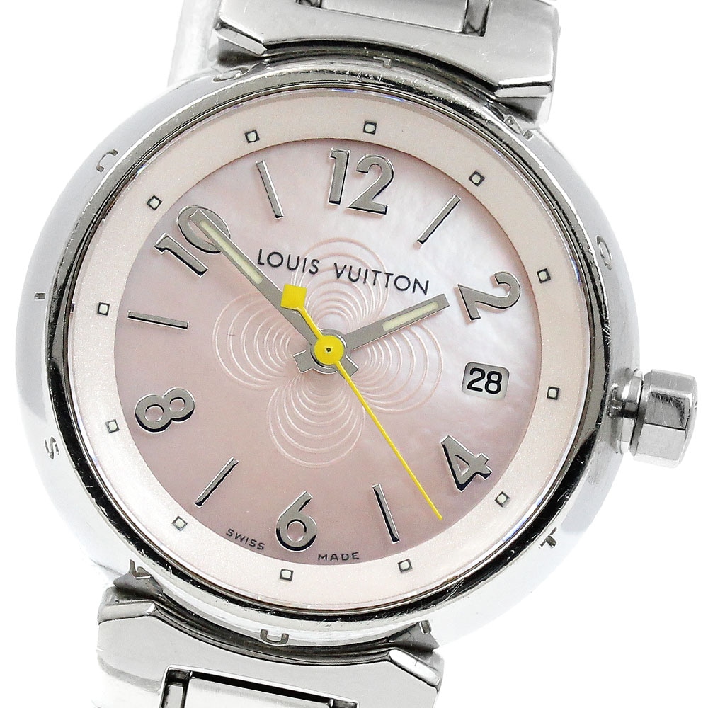 ルイ・ヴィトン LOUIS VUITTON Q1216 タンブール デイト クォーツ レディース _917038【中古】