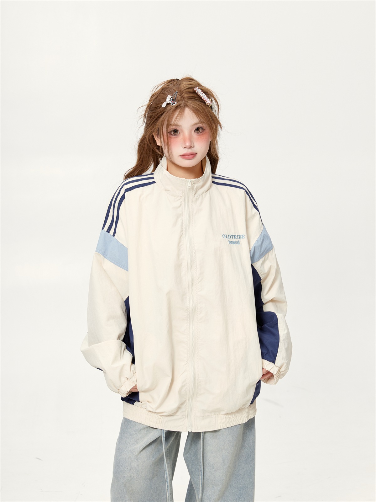 今年 春夏 韓国 かわいい レディース フード付きアウターフーディーロゴブルゾン長袖シルエットトップスサイド冬カジュアルファッション系サイズお出かけフル丈トラック