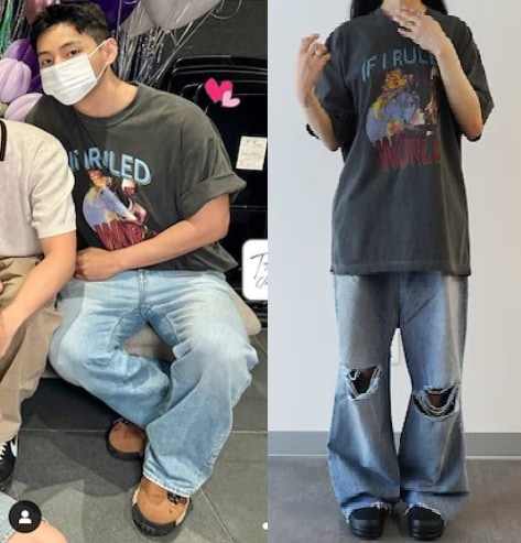 [BTS V 着用][正規品］【IONSEOUL】The World Printing Over T-Shirt free size