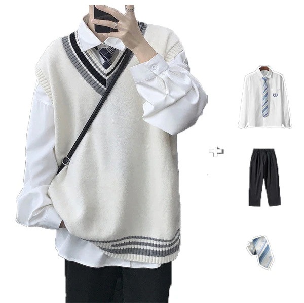 dk 制服 セット なんちゃって制服 セット制服 Vネック コスプレ 上下セット 制服 男子