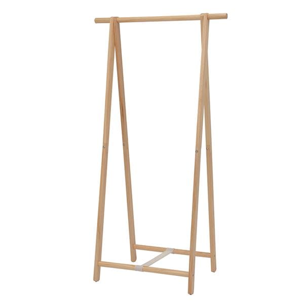 北欧風 ハンガーラック/コートハンガー ナチュラル 幅80奥行47高さ150cm 木製 組立式 寝室