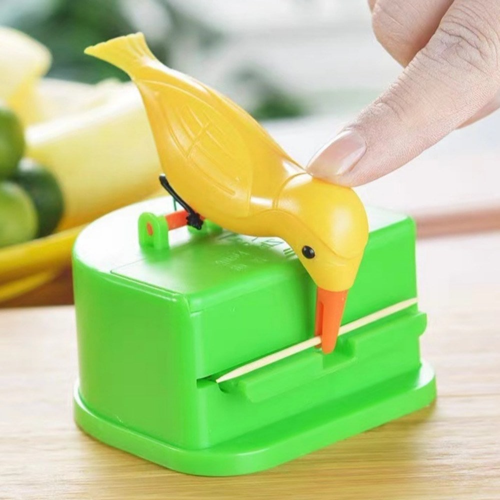 スモールポイントかわいい赤ちゃんつまようじ缶黄色い鳥1個