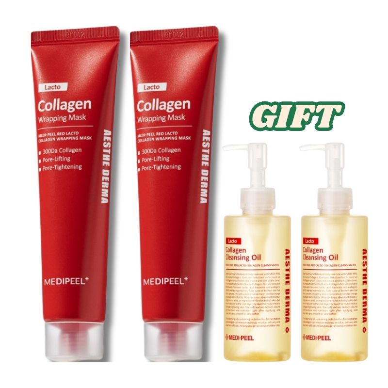 【1+1】レッドラクト コラーゲン ラッピング マスク 70ml 2本 + ビーガンクレンジングオイル20ml 2個 /塗る 水光リフティング パック[ゼロベースワンのおすすめ] 【超低分子コラーゲン