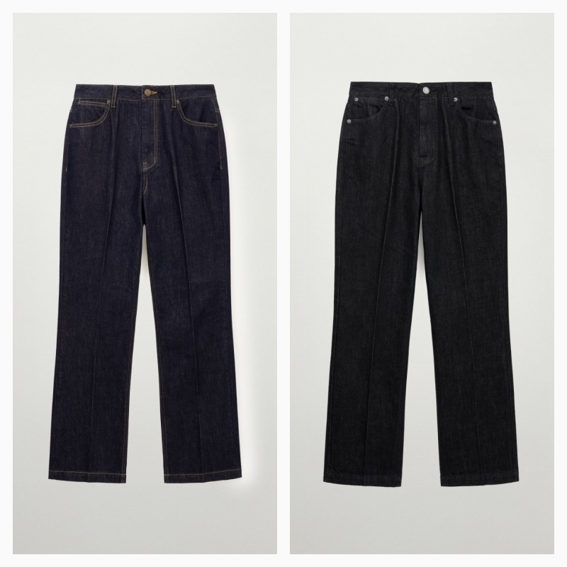 【SATUR】26SS (W) CLASSIC NONFADE STRAIGHT DENIM PANTS : 2COLORS