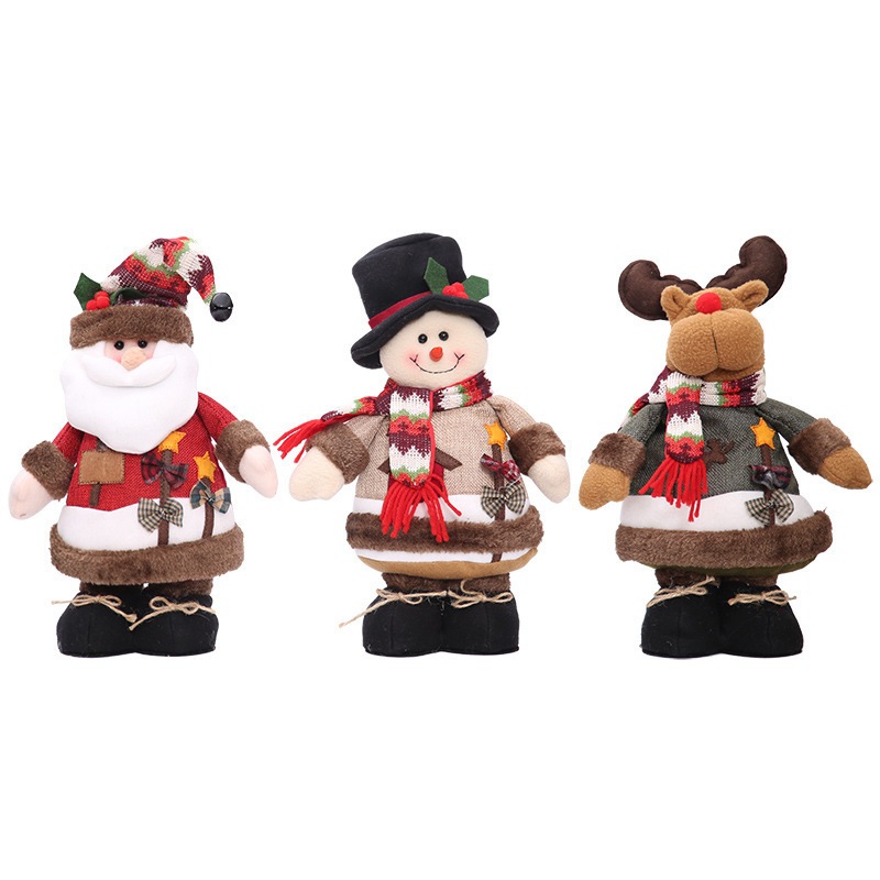 クリスマス 飾り オーナメント ぬいぐるみ サンタクロース 雪だるま 北 人形 トナカイ スノーマン 新作入荷